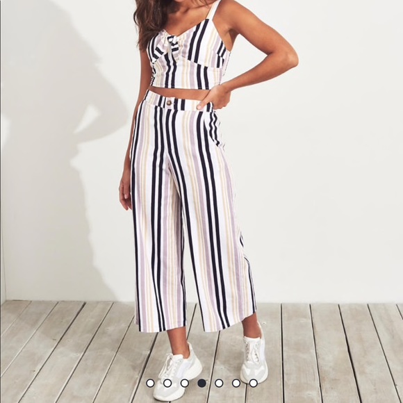 2 piece striped jumpsuit